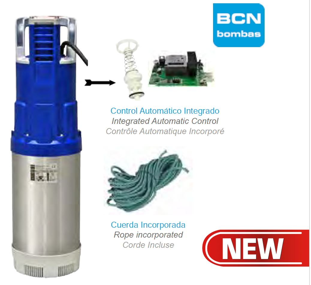 Bomba submersível Multipress 100M para poços profundos - equipamento de alta eficiência energética