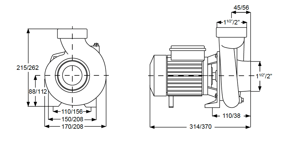 Bomba Série RG - Ficha Técnica com Especificações, Dimensões