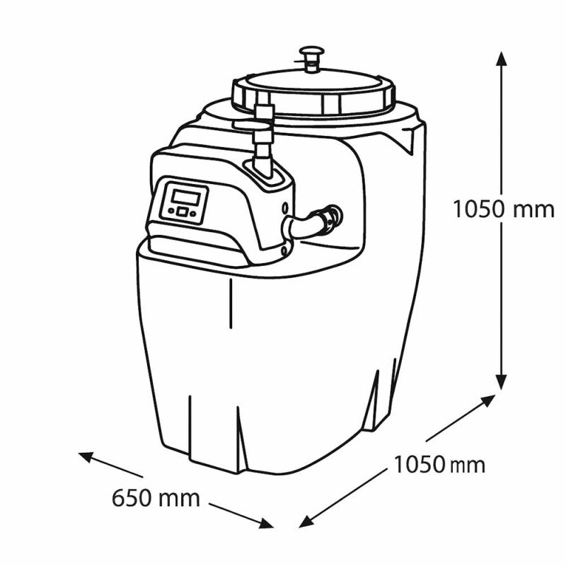Aquacompact 300L ISP 1.0 WiFi - detalhe do grupo de pressão com variador de frequência integrado